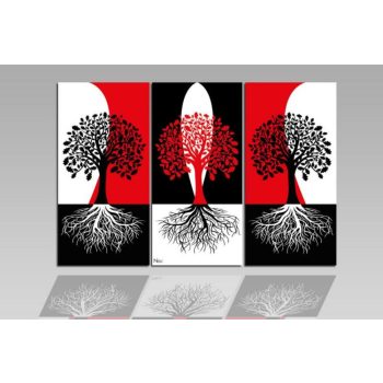 Digital Art vászonkép | 1210-S Rosso Alberi Neri Three