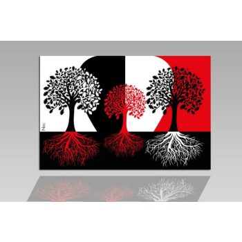 Digital Art vászonkép | 1210-S Rosso Alberi Neri ONE