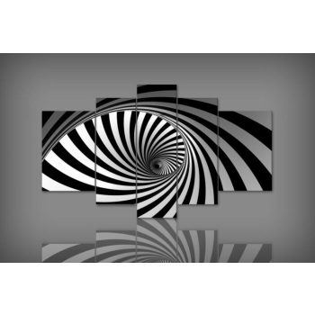 Digital Art vászonkép | 1746 - S Nero-Bianco Spiralet
