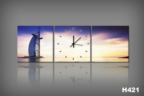 Vászonkép Faliórával Dubai H421