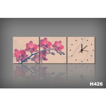 Vászonkép Faliórával Orchidea e Spacco H426