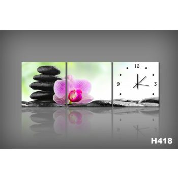 Vászonkép Faliórával Rosata Fiore H418