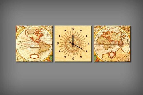 Vászonkép Faliórával H590 Global