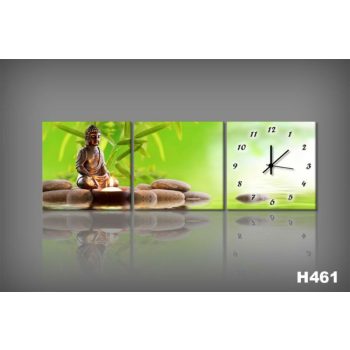 Vászonkép Faliórával H461 buddha novello