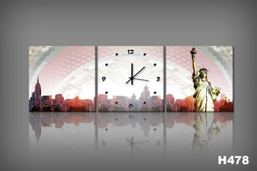 Vászonkép Faliórával H478 Fumetti New York