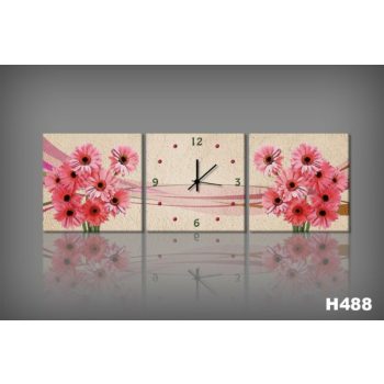 Vászonkép Faliórával H488 Bouquet Di Fiori Rosa