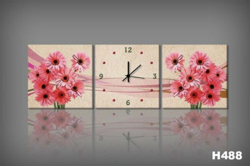 Vászonkép Faliórával H488 Bouquet Di Fiori Rosa