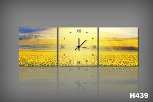 Vászonkép Faliórával girasoli H439