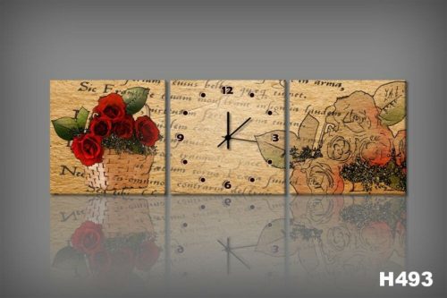 Vászonkép Faliórával H493 cesto di rose