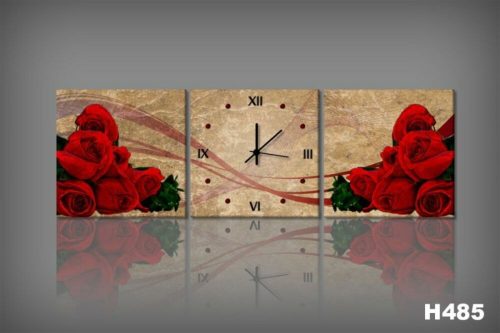 Vászonkép Faliórával H485 mazzo di rose