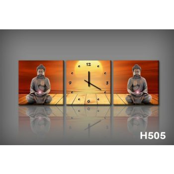 Vászonkép Faliórával H505 buddha al tramonto