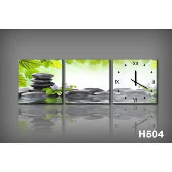 Vászonkép Faliórával H504 cimette e pietre