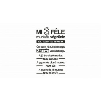 ByHome J50_3 féle munka faltetoválás
