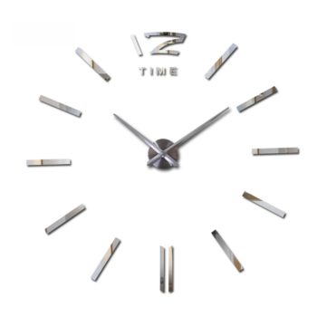  Felragasztható óriás falióra 70 cm - ezüst -