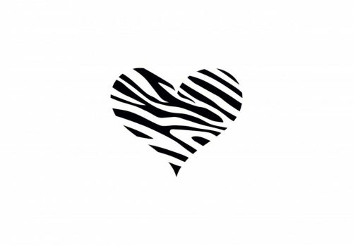 ByHome Felirat J82 Zebra Heart
