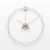 Nagy méretű, minimál dekor ezüst színű falióra 
