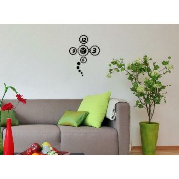 Modern formák falióra Fekete