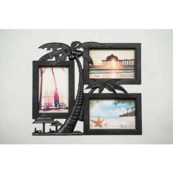 Pálmafa - Fali képkeret 3 fotónak - fekete - Pálmafa - Fali képkeret 3 fotónak - fekete -