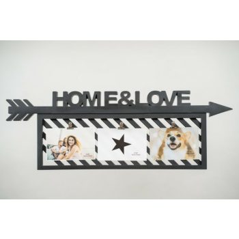 Home&Love csipeszes fali képkeret - fekete -