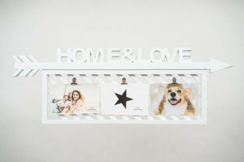 Home&Love csipeszes fali képkeret - fehér -