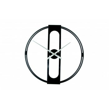   Skandináv stílusú falióra 50 cm fekete színű ezüst mutatókkal