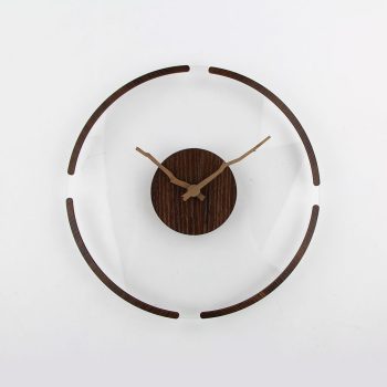   Prémium Modern falióra Plexi és fa kombinációja sötét 30 cm