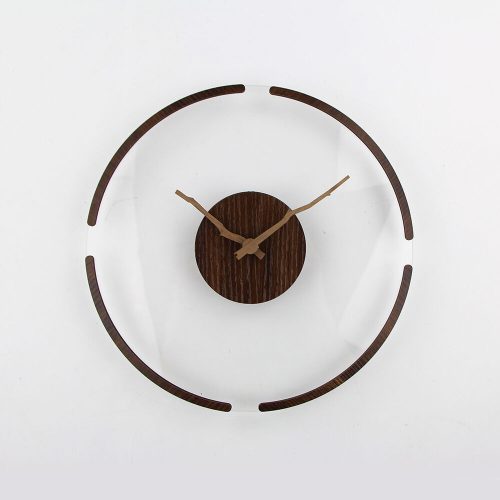 Prémium Modern falióra Plexi és fa kombinációja sötét 30 cm