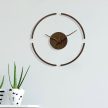 Prémium Modern falióra Plexi és fa kombinációja sötét 30 cm