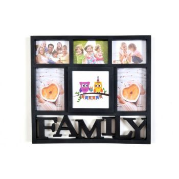 Családi képkeret 6 fotónak 10x15 - fekete -